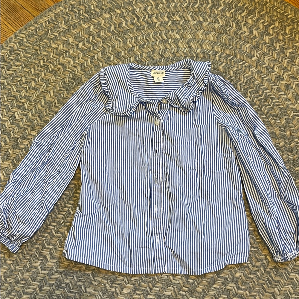J. Crew Navy and White Striped Top